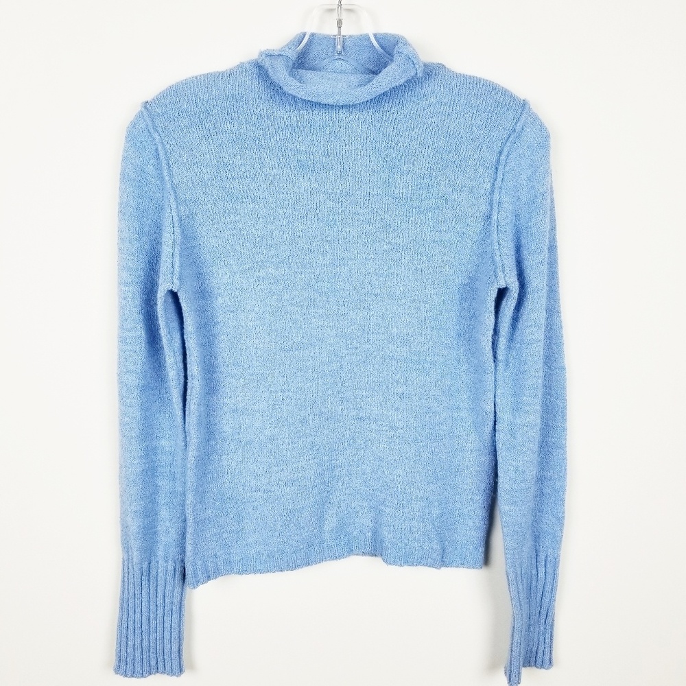 BENETTON Light Blue Turtleneck Sweater